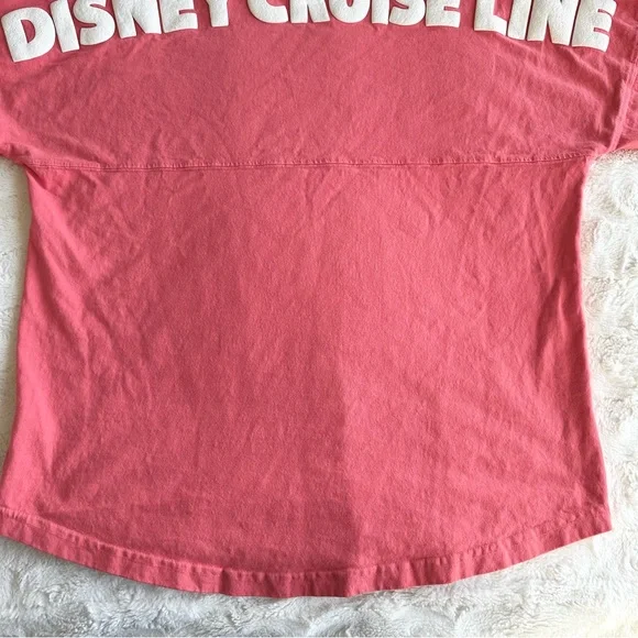 Vintage Disney Cruise Line Spirit Jersey Adult Small Pink Spell Out DCL Mickey - Picture 4 of 12